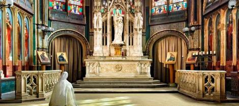 A nun in silent prayer