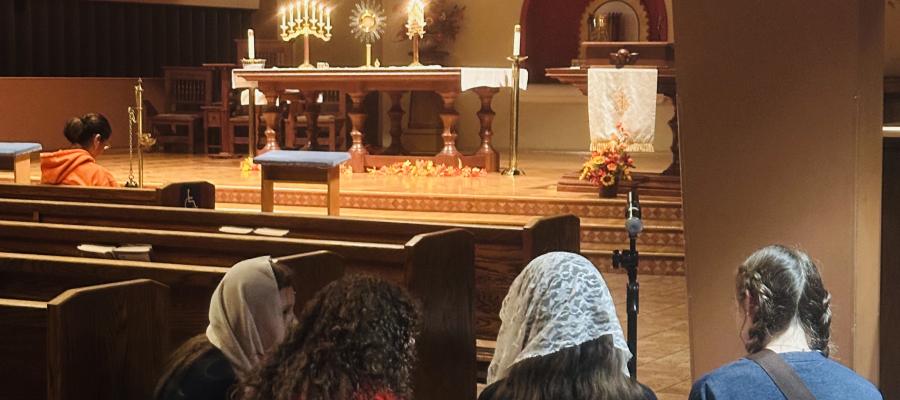 Kneeling in Adoration 