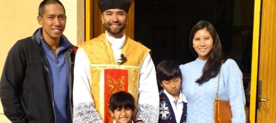 family picture after Mass 