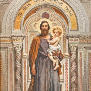 Child Jesus in the arms of St. Joseph 