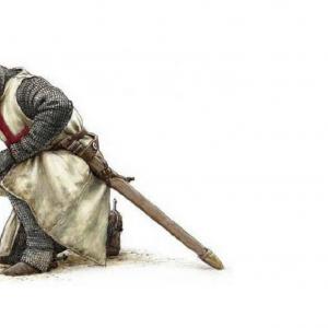 Knight Kneeling in humility 