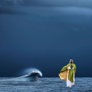standing in the ocean 