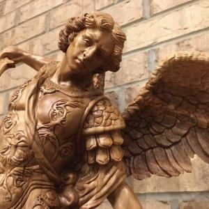Wood Statue of St. Michael the Archangel 