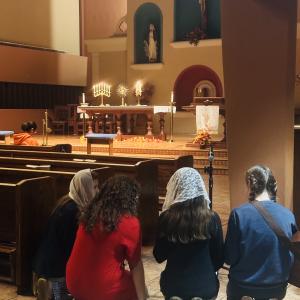 Kneeling in Adoration 