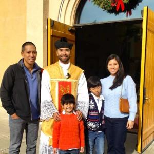 family picture after Mass 